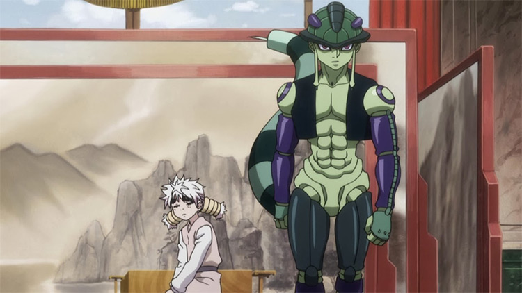 Meruem et Komugi Capture d'écran de l'anime Hunter x Hunter