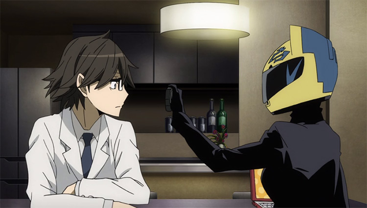 Celty Sturluson et Shinra Kishitani de Durarara.