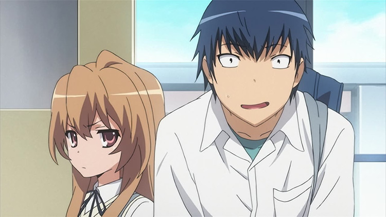 Taiga Aisaka et Ryuuji Takasu de l'anime Toradora.