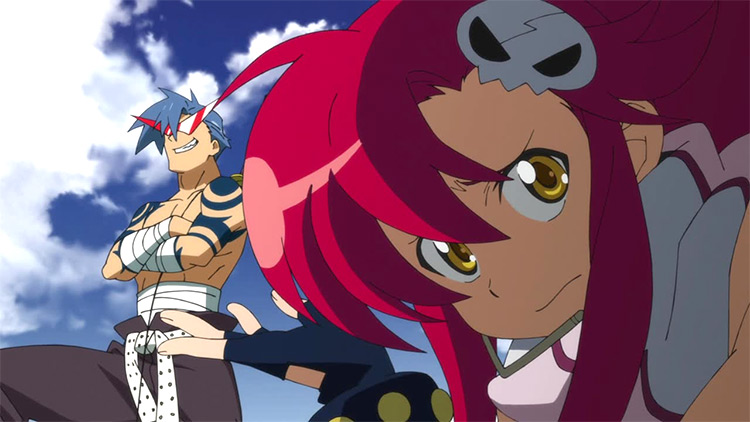 Kamina et Yoko Littner anime Tengen Toppa Gurren Lagann