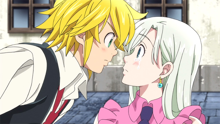 Meliodas et Elizabeth Liones sur Les sept péchés capitaux