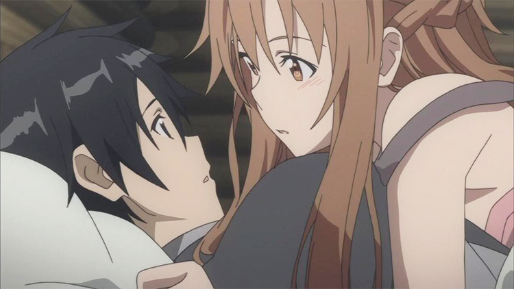 Kazuto Kirigaya et Asuna Yuuki dans Sword Art Online