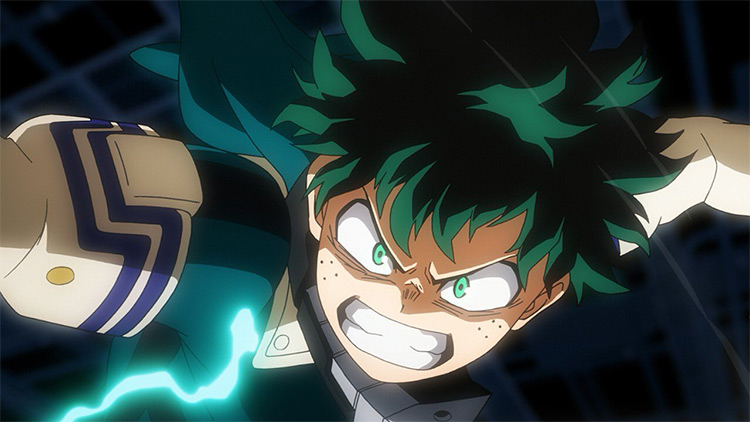 Izuku Midoriya de l'anime Boku no Hero Academia.