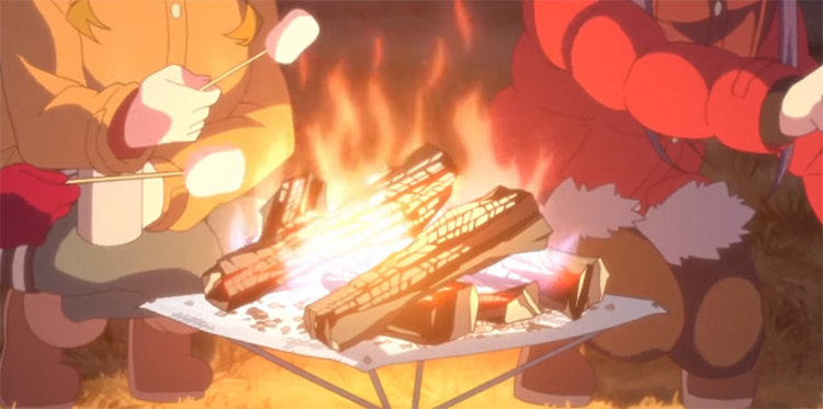 Capture d'écran de l'anime Yuru Camp