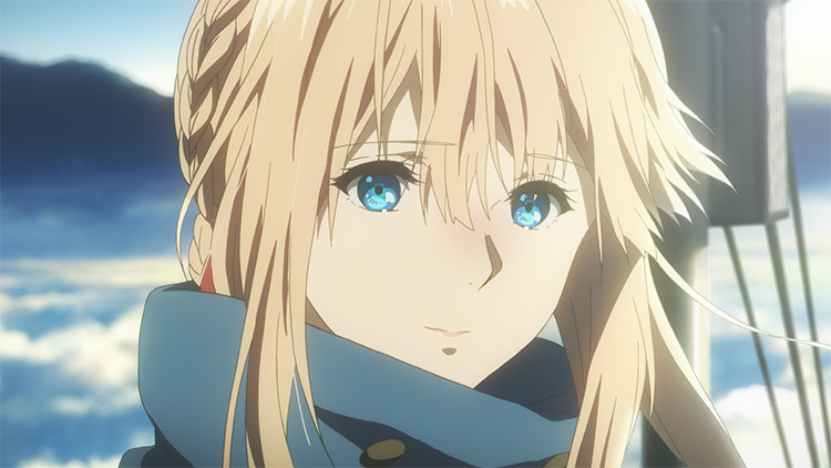 Violet Evergarden blonde girl anime screenshot