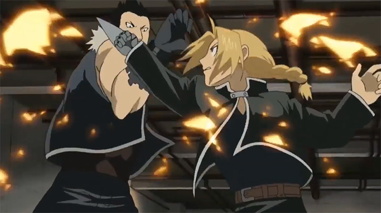 Edward vs Greed Fullmetal Alchemist: Brotherhood screenshot