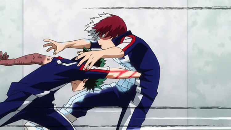 Izuku Midoriya vs Shoto Todoroki from My Hero Academia