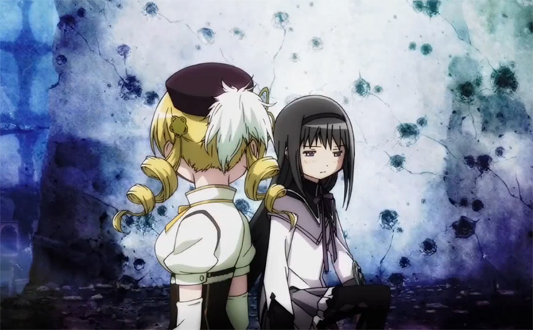 Homura vs Mami Puella Magi Madoka Magica The Movie Part III: Rebellion scene