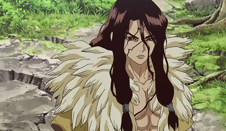 Tsukasa Shishiou, méchant dans l'anime Dr Stone.