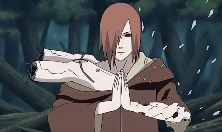 Nagato lance un jutsu Naruto : Shippuden