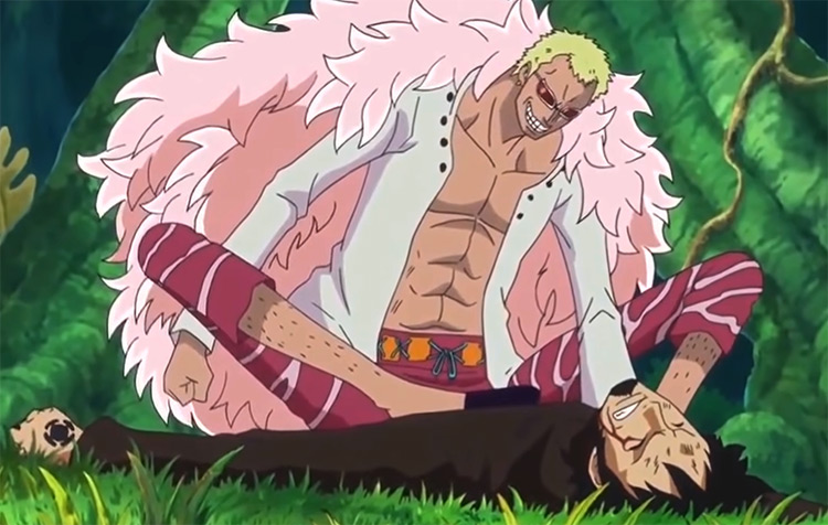 Donquixote Doflamingo dans l'anime One Piece.