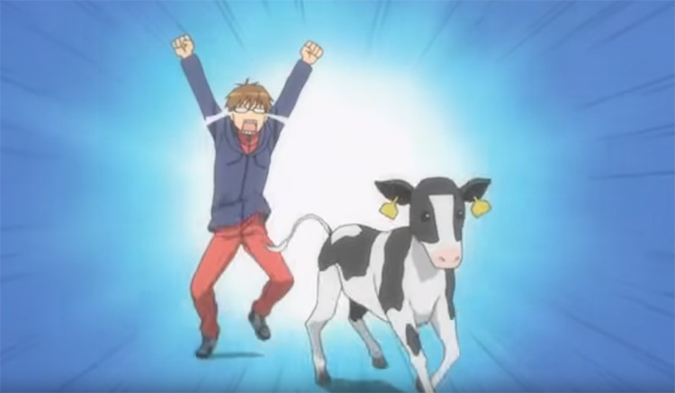 L'écran de l'anime Silver Spoon