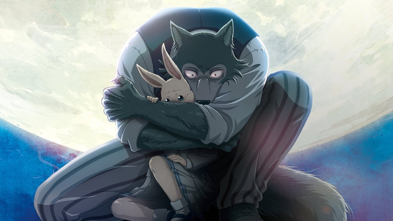 Legoshi et Haru de Beastars dans une illustration d’anime japonaise