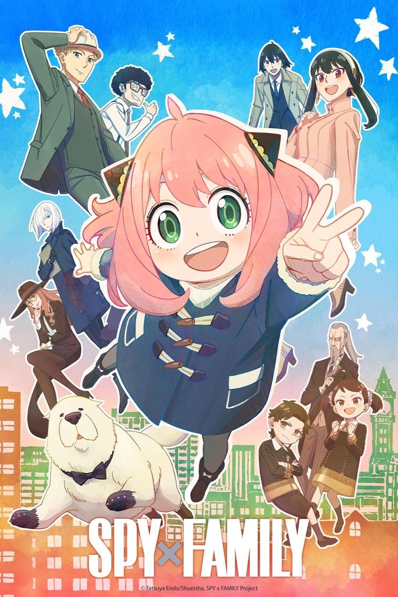 Loid et Anya Forger de SPY x FAMILY en style anime japonais