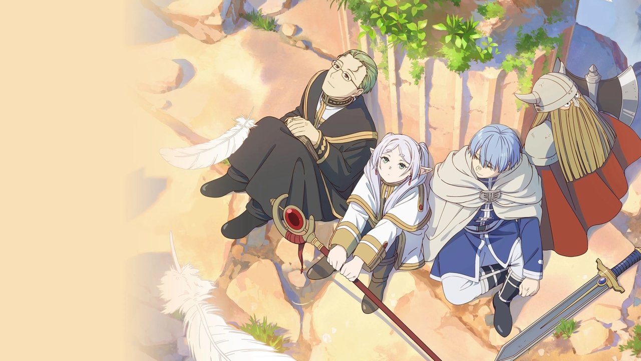 Illustration anime de Frieren et Fern dans un style japonais fidèle